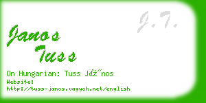 janos tuss business card